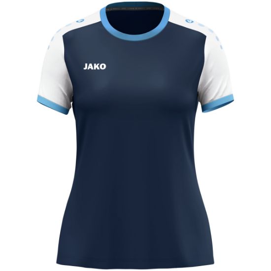 Afbeeldingen van Shirt Dynamic KM damesmaten marine/wit/hemelsblauw