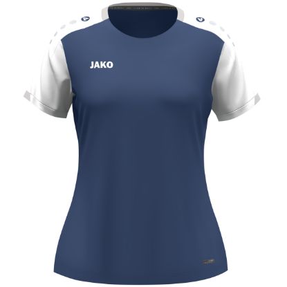 Afbeeldingen van T-Shirt Dynamic damesmaten nachtblauw/wit/lichtgrijs