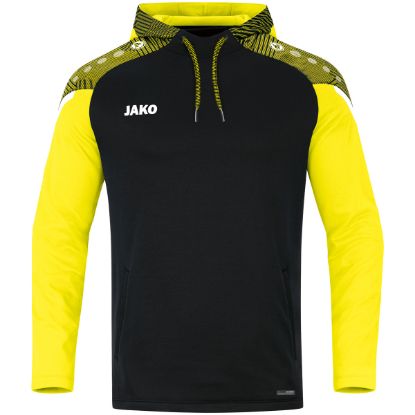 Afbeeldingen van Sweater met kap Performance zwart/zachtgeel